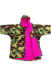 2023 Dryrobe Advance Junior Long Sleeve Changing Robe V3 KSLSDA - Camouflage / Pink